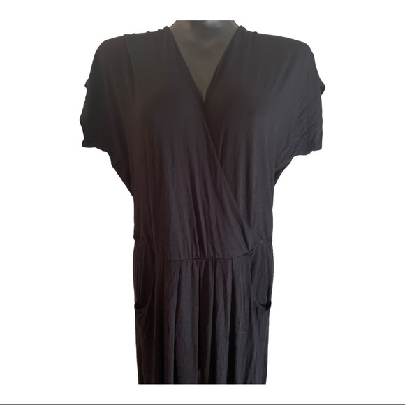 LOVEPELLA Short Sleeve Wrap Top Jumpsuit black - Picture 7 of 13